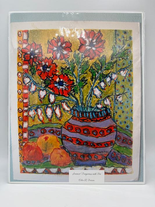 Summer Tangerines with Pot 11 x 14 Print