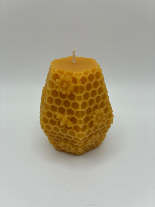 Beeswax Candle - Hexagon Honeycomb