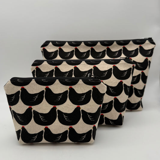 Black Chickens - Zipper Pouch