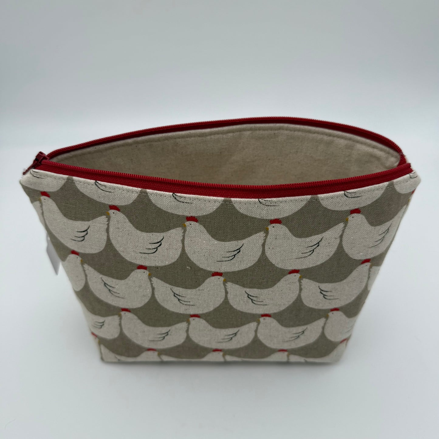 Chickens on Gray - Zipper Pouch