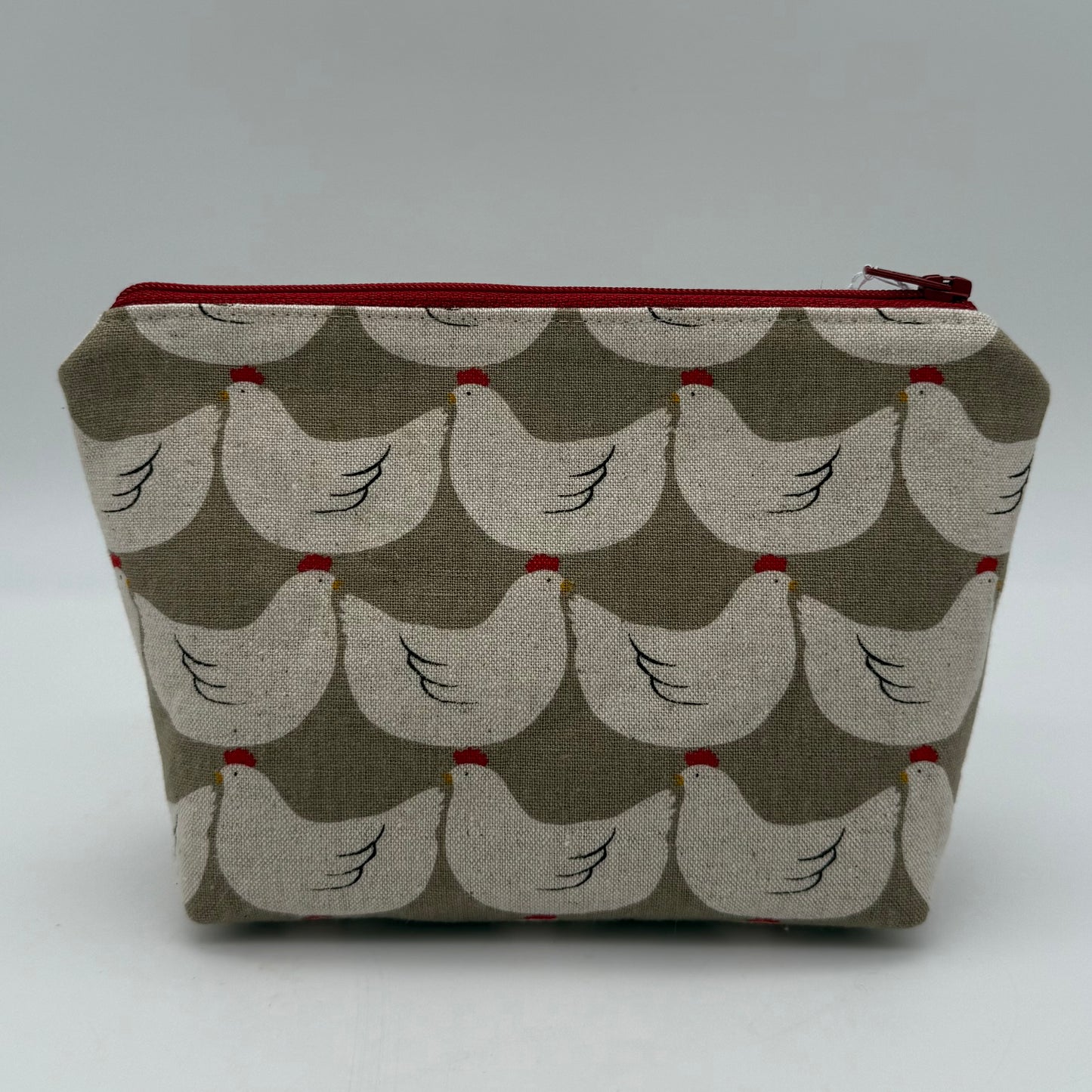 Chickens on Gray - Zipper Pouch