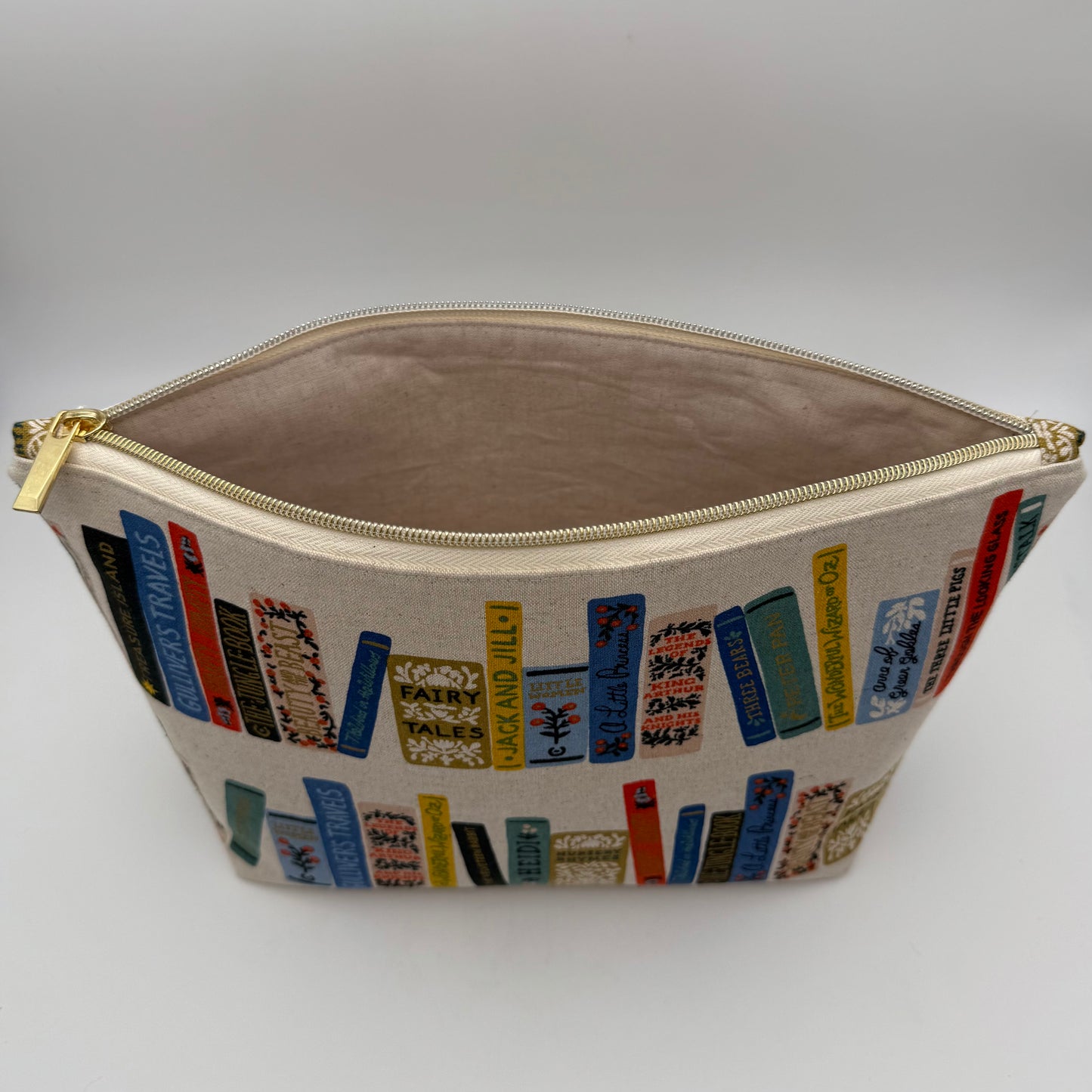 Books on Cream - Zipper Pouch