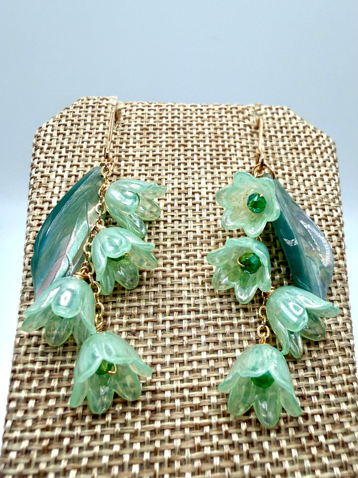 Gold Lily of the Valley Earrings