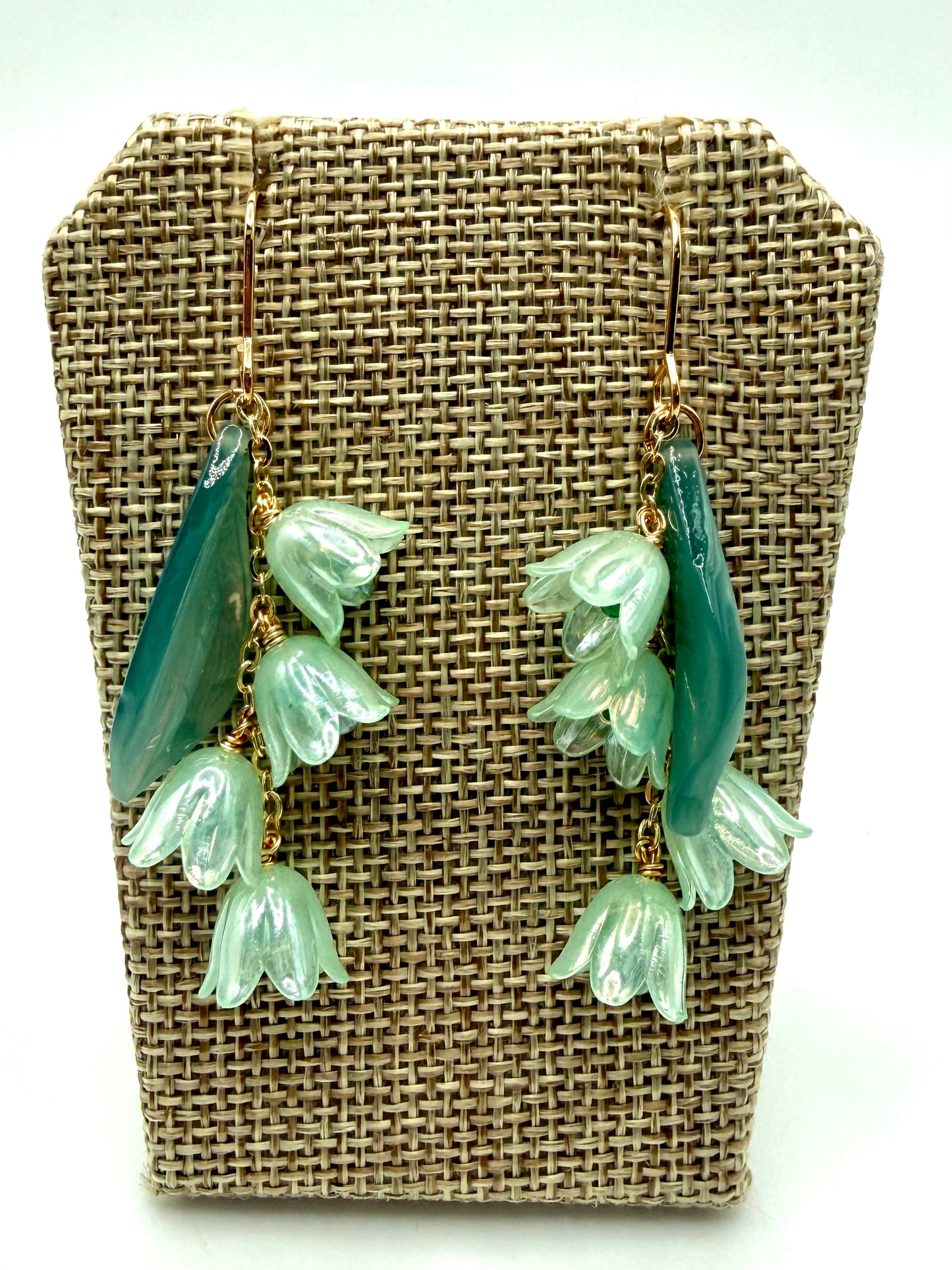 Gold Lily of the Valley Earrings