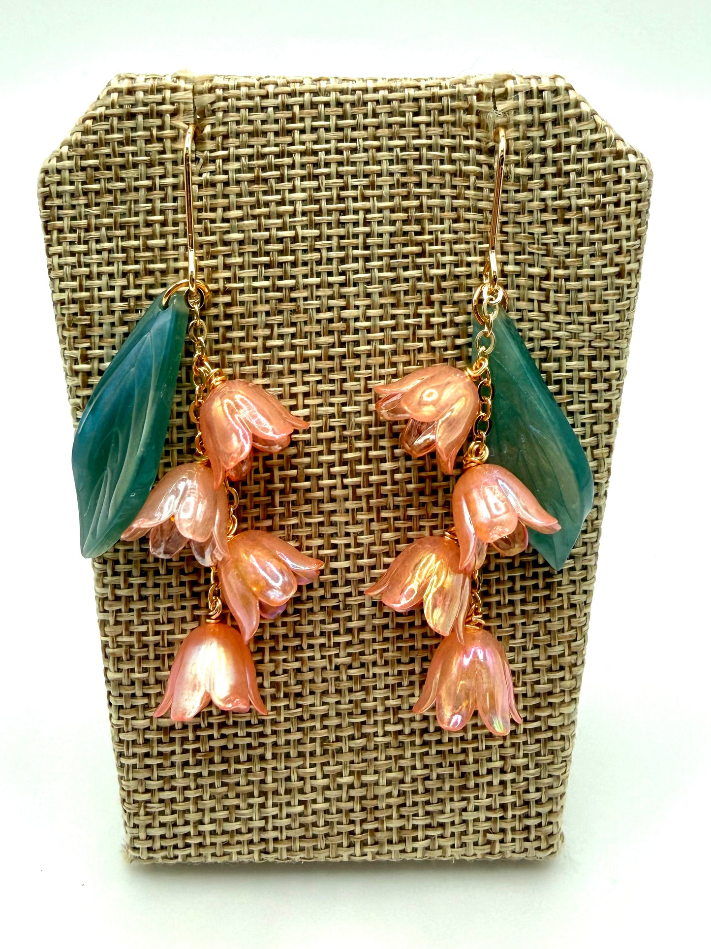 Gold Lily of the Valley Earrings