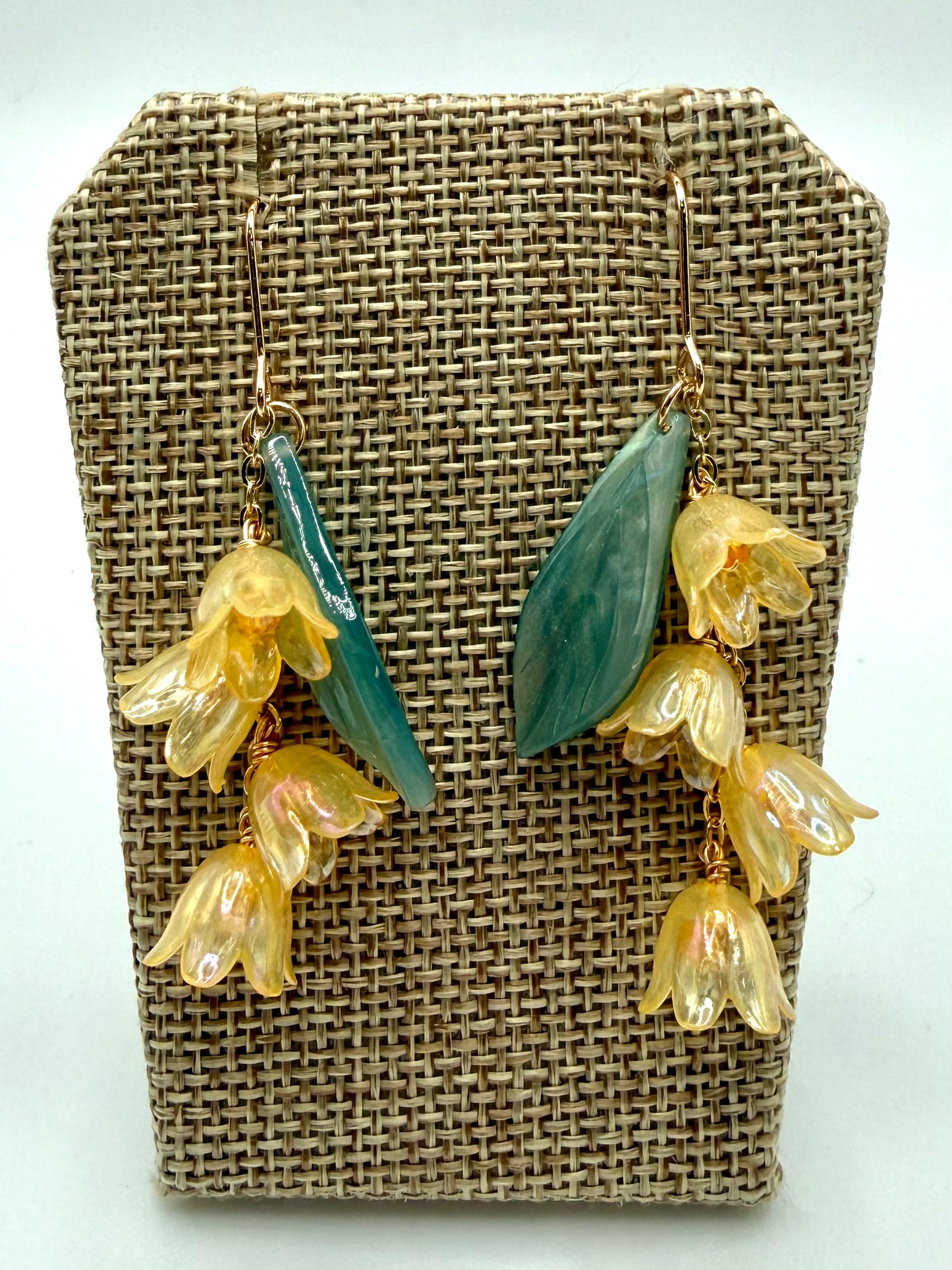 Gold Lily of the Valley Earrings