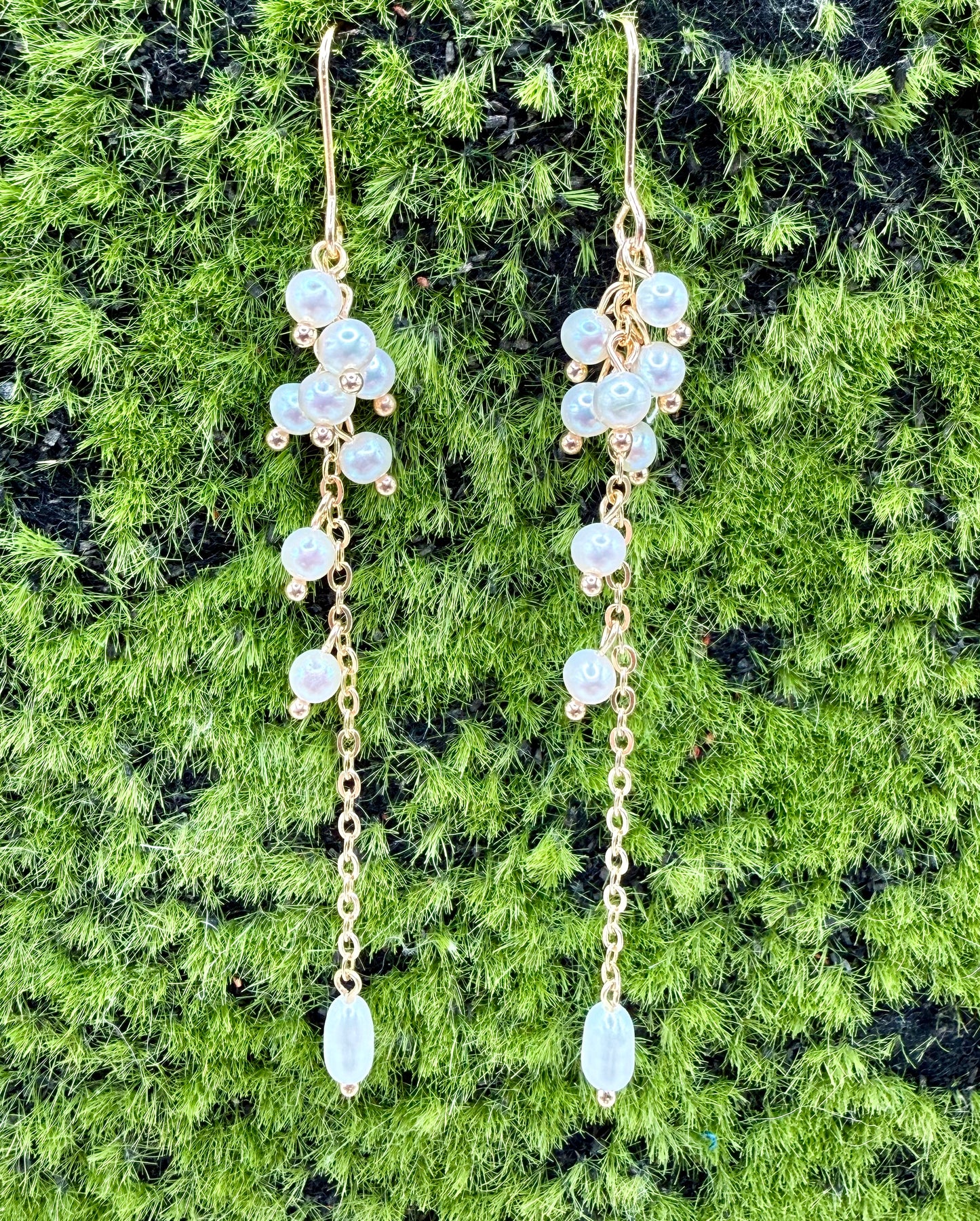 Pearl with Chain Earrings