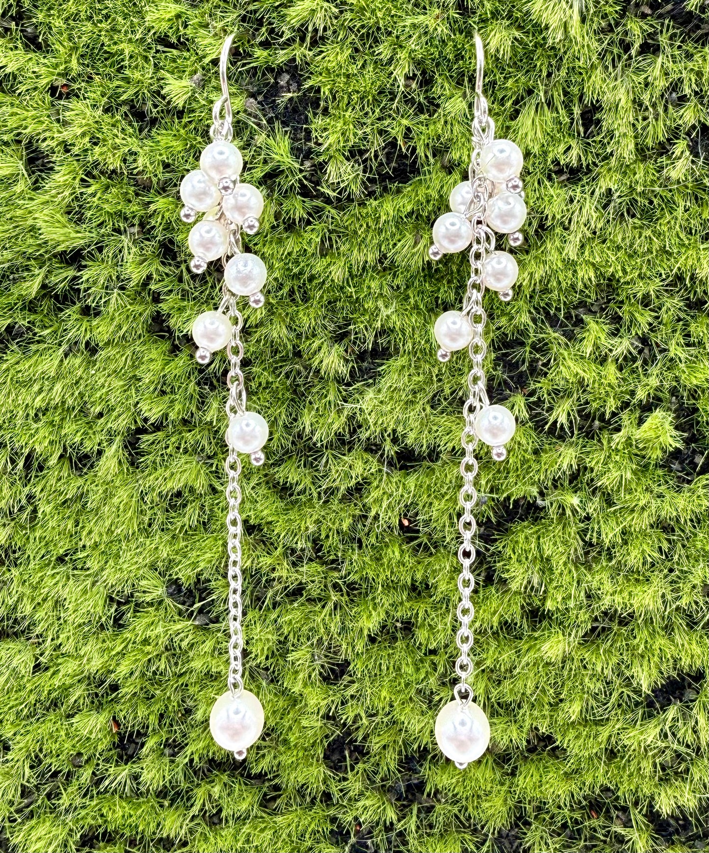 Pearl with Chain Earrings