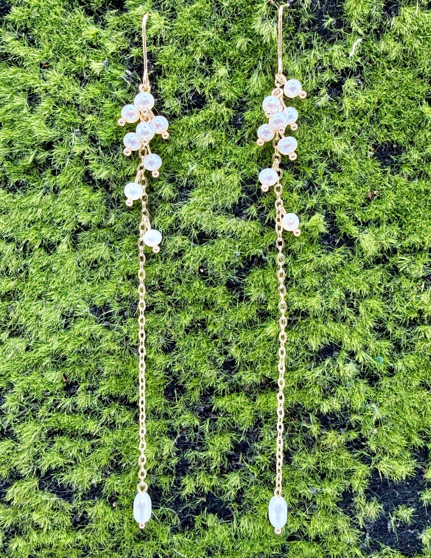 Pearl with Chain Earrings