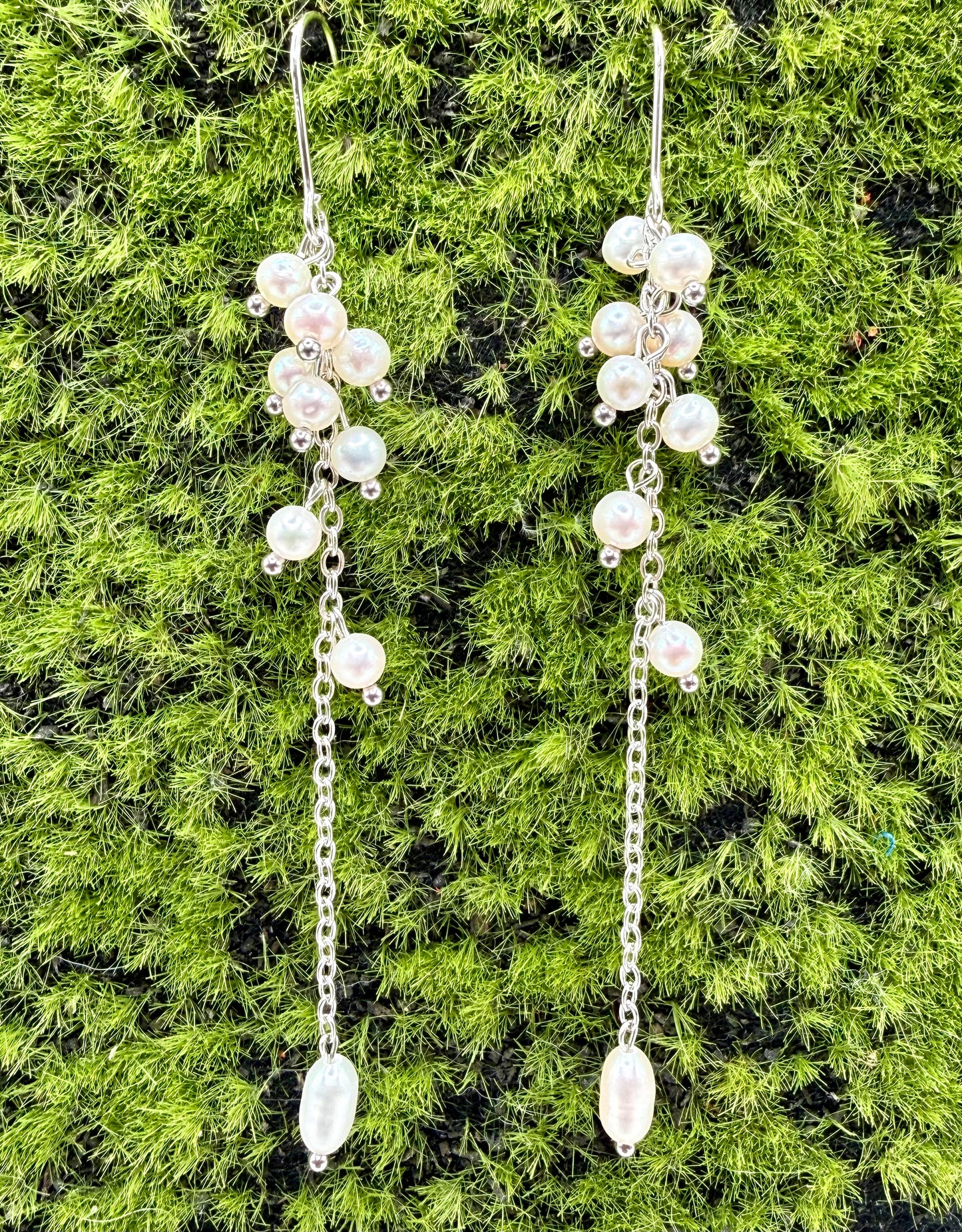 Pearl with Chain Earrings