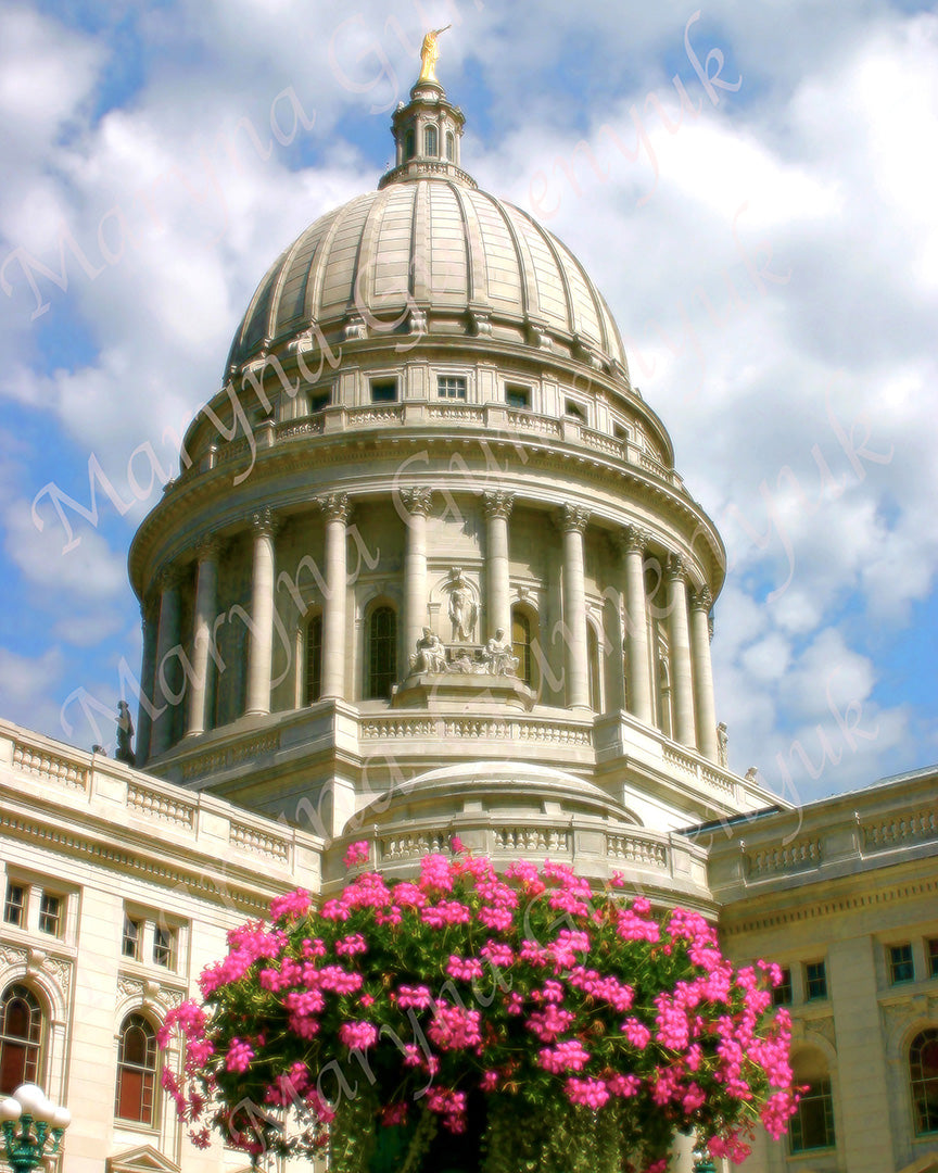Madison Capitol with Flowers