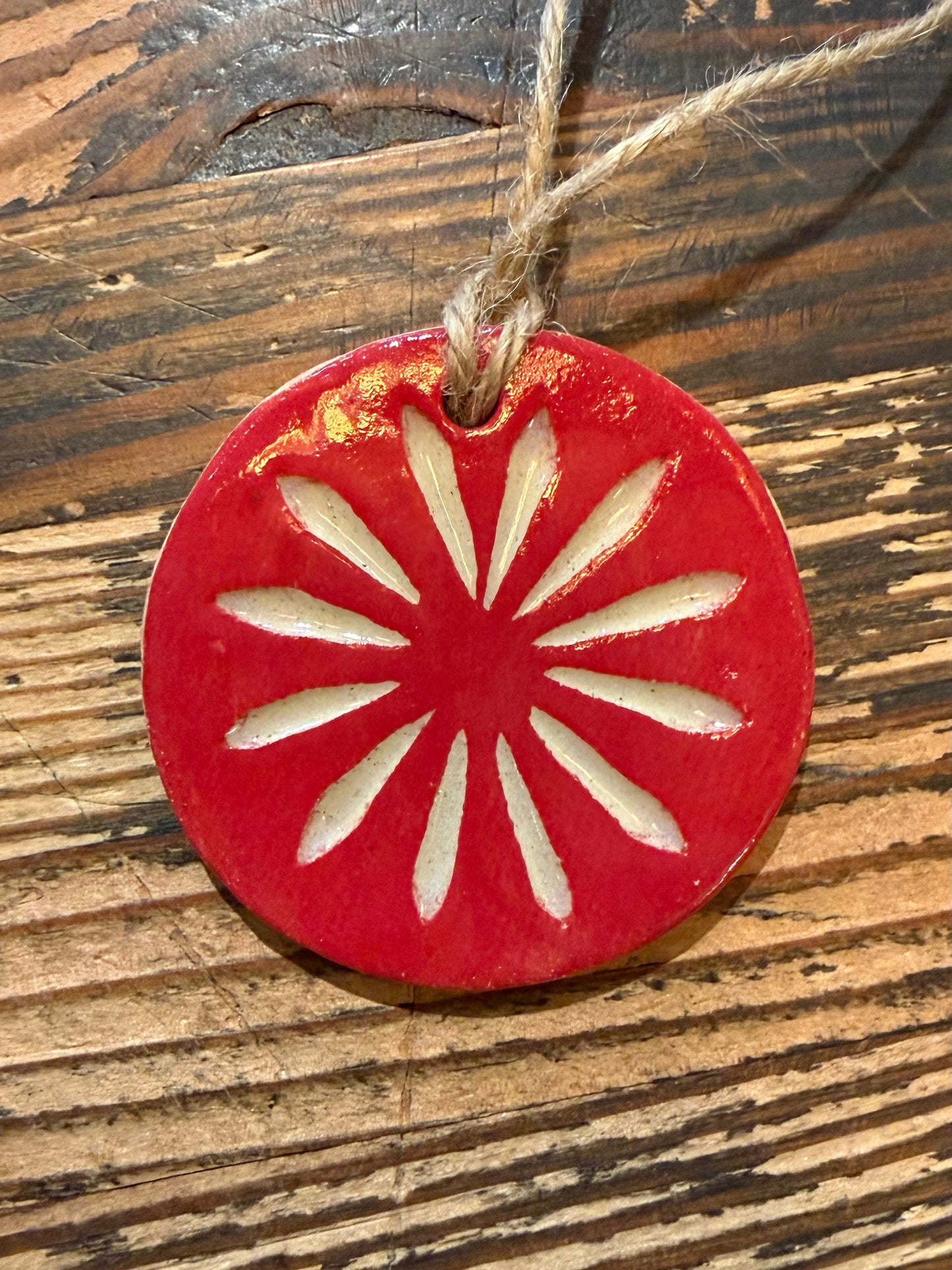Ceramic Sunburst Ornament
