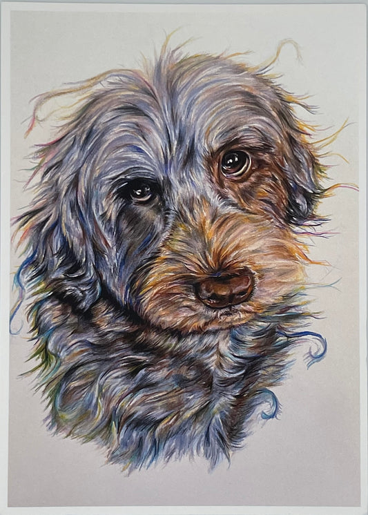 Doll-Eyed Pup Print