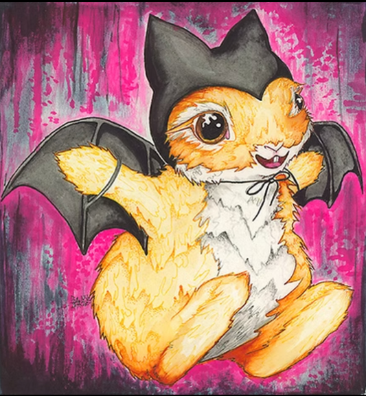Halloween Bunny Print - Bat Bun
