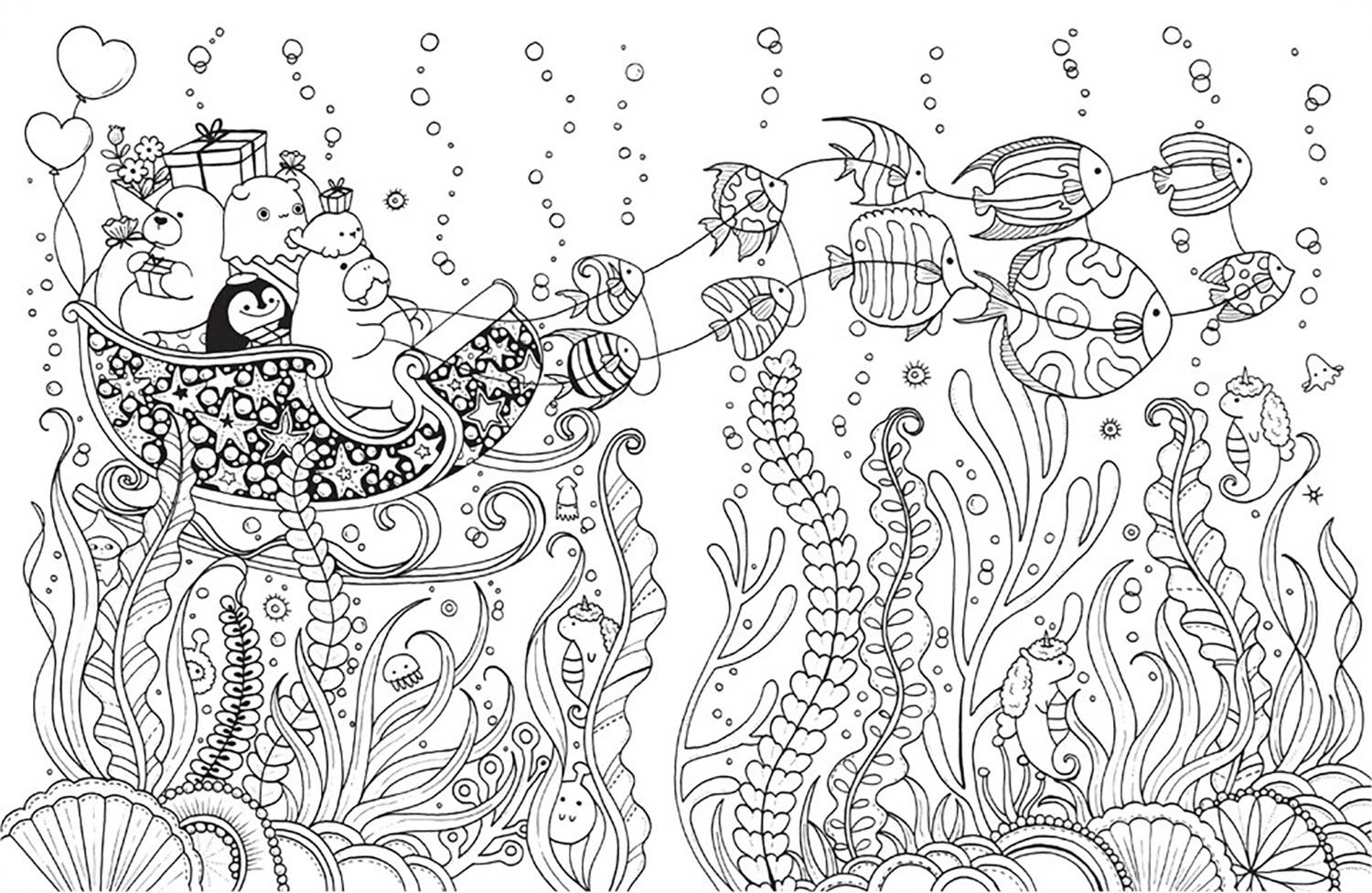 A Million Sea Creatures Coloring Book - The Regal Find