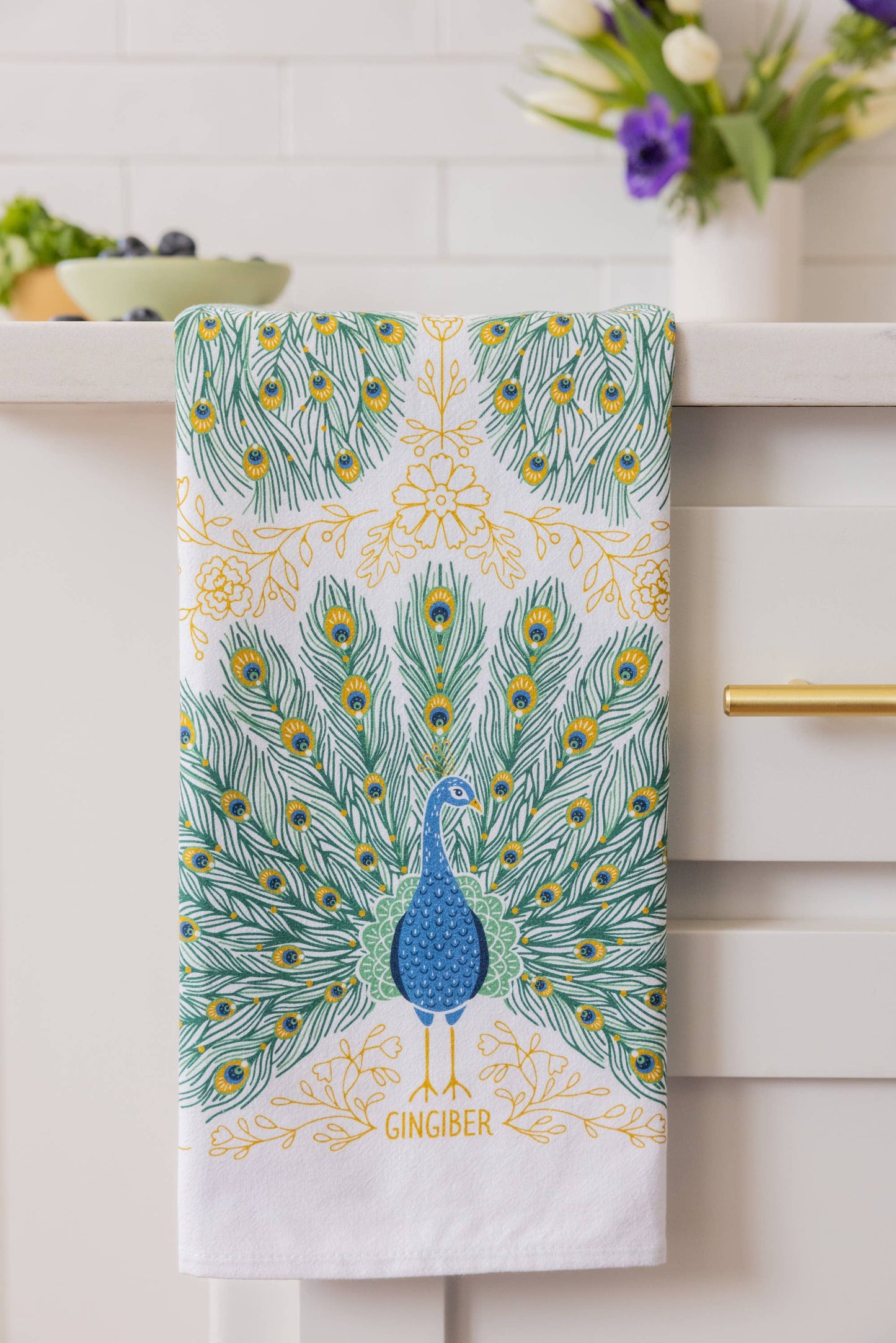 Peacock Tea Towel