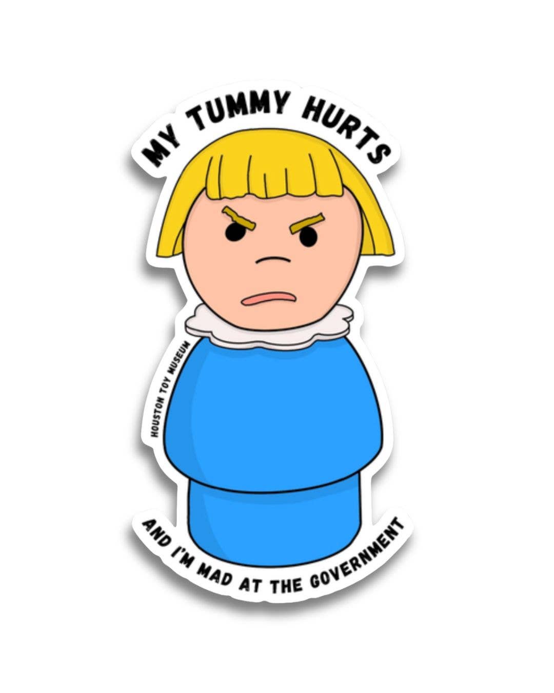 Little People "My Tummy Hurts" Sticker