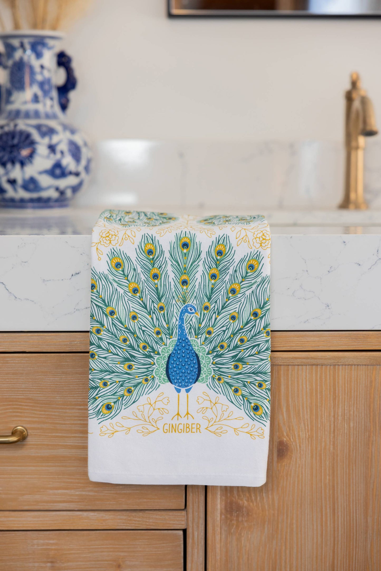 Peacock Tea Towel