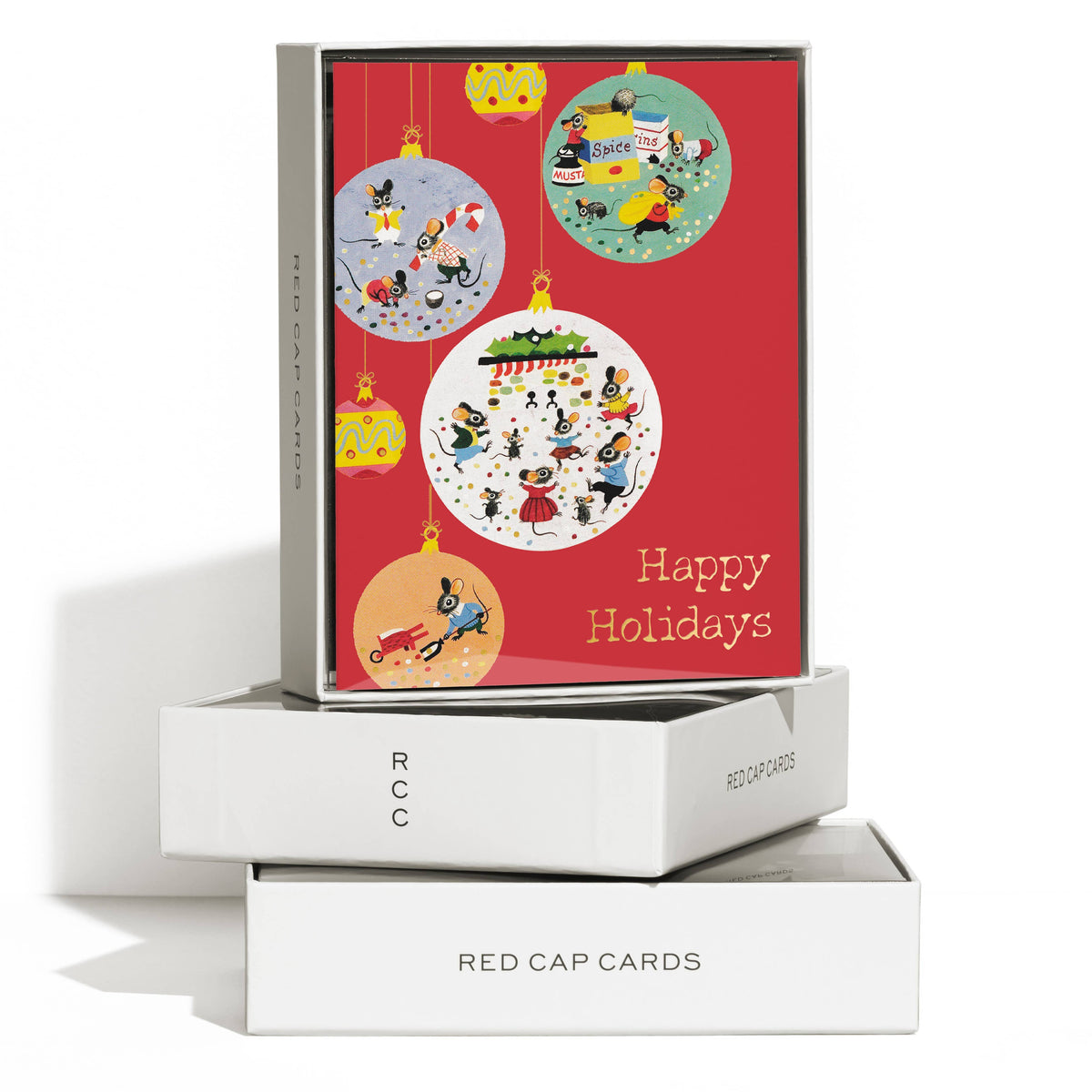 Holiday Mice greeting card: Single