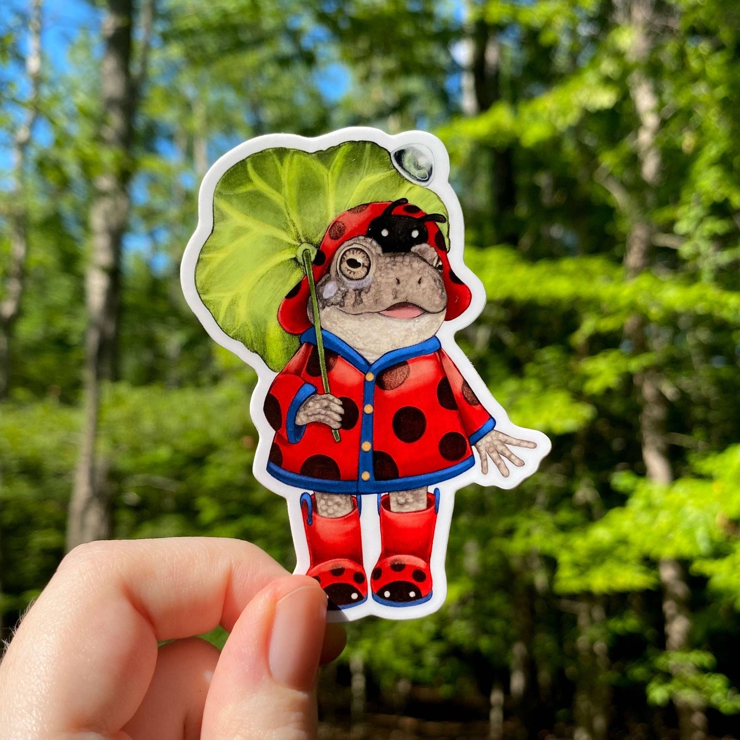 Raincoat Toad Sticker