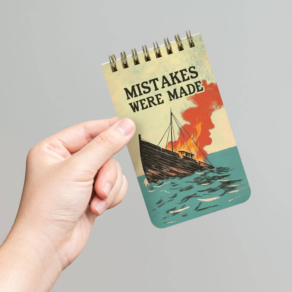 Mistakes Were Made - Funny 3x5 Spiral Memo Notepad