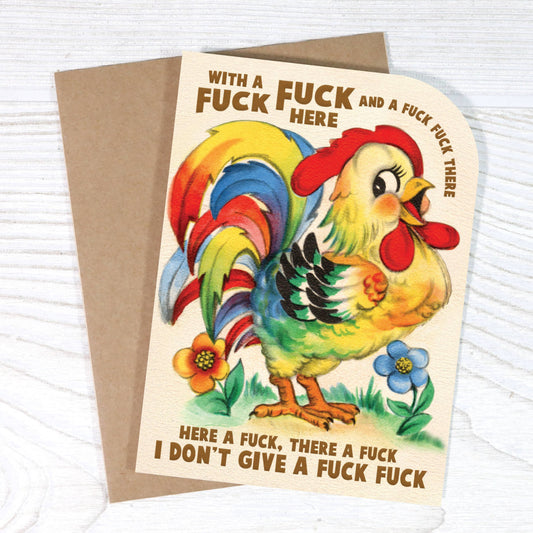 With a Fuck Fuck Here Old MacDonald Greeting Card