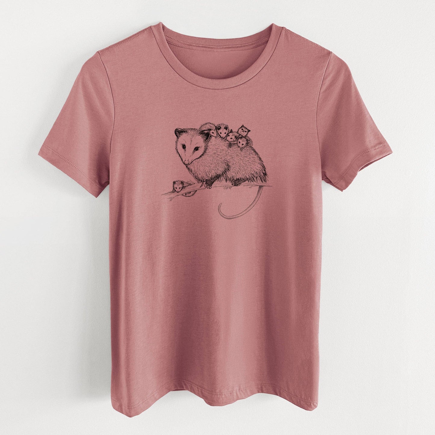 Mama Opossum with Babies - Women's T-Shirt