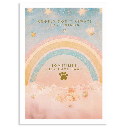 ANGELS PET SYMPATHY GREETING CARD 4.5 x 6.25" - The Regal Find