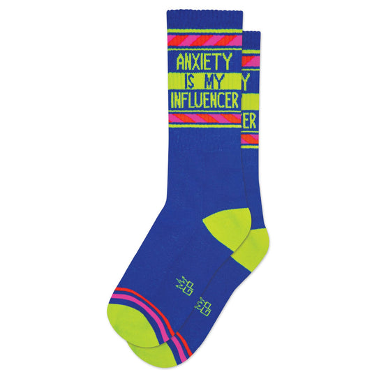 Anxiety is My Influencer Gym Crew Socks - The Regal Find