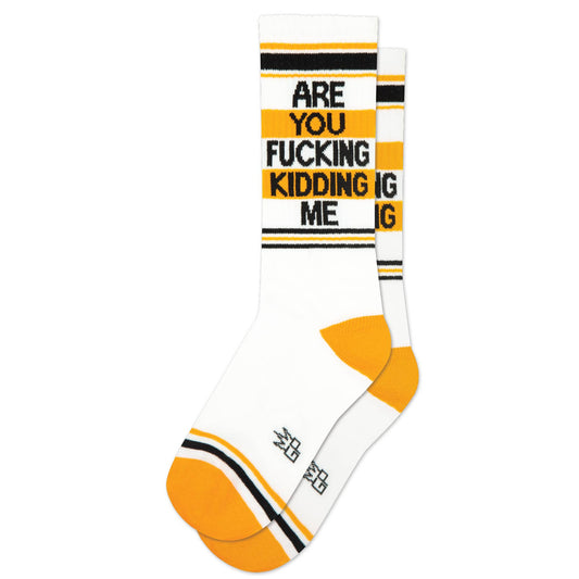 Are You Fucking Kidding Me Gym Crew Socks - The Regal Find