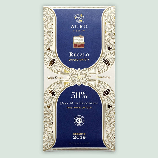 Auro Reserve Regalo Dark Milk Chocolate Bar 50% - The Regal Find