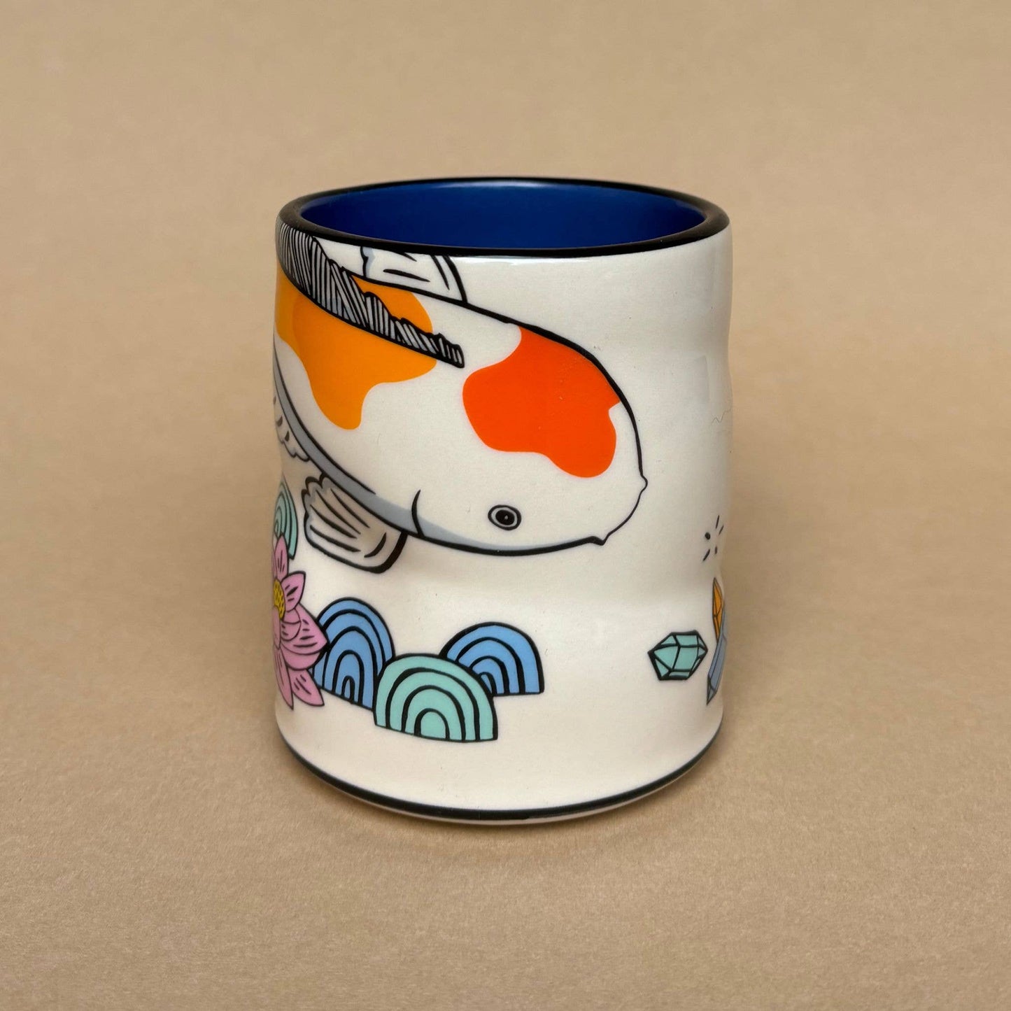 Lucky Koi Cup - Large Ceramic Mug