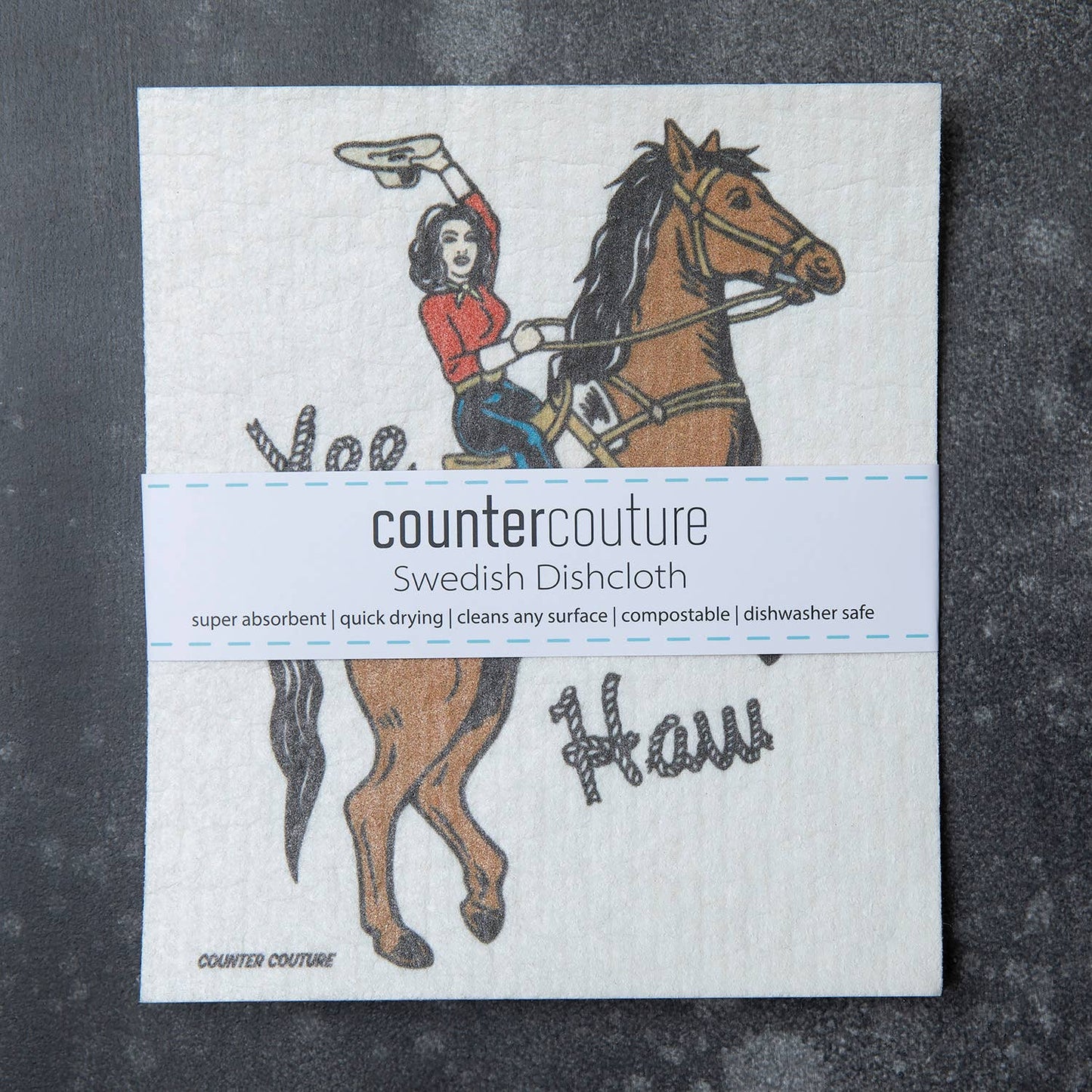 Cowgirl Swedish Dishcloth