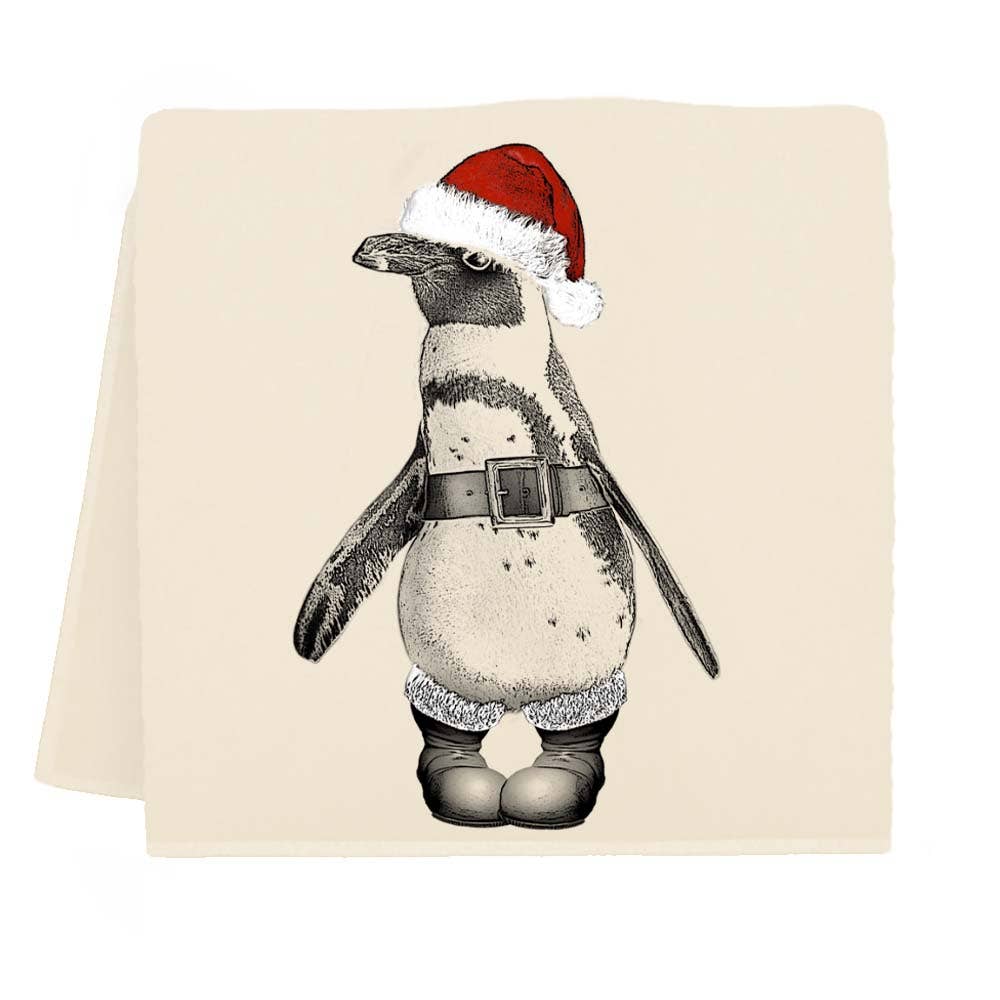 Santa Penguin Tea Towel