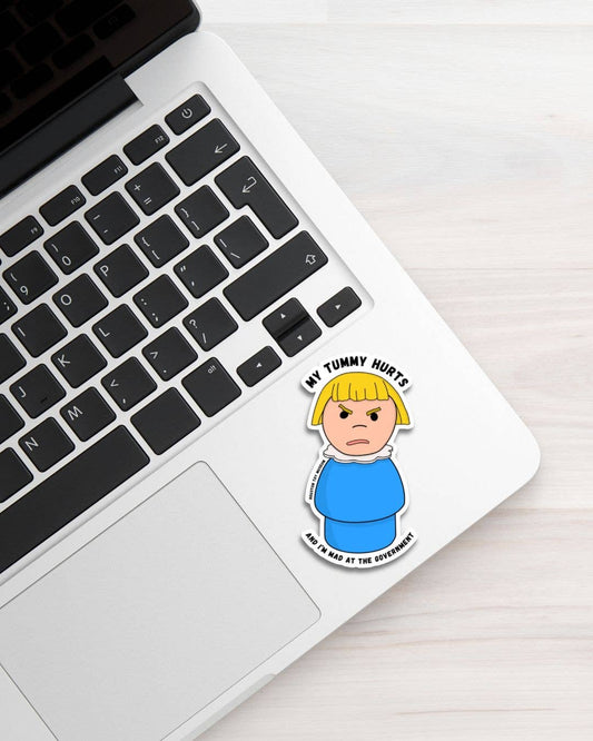 Little People "My Tummy Hurts" Sticker