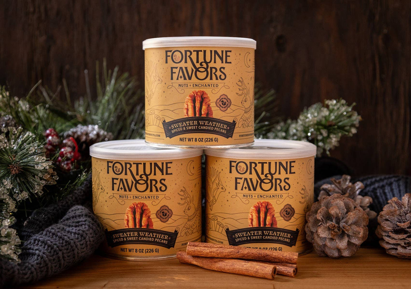 Fortune Favors - Sweater Weather Candied Pecans (8oz)