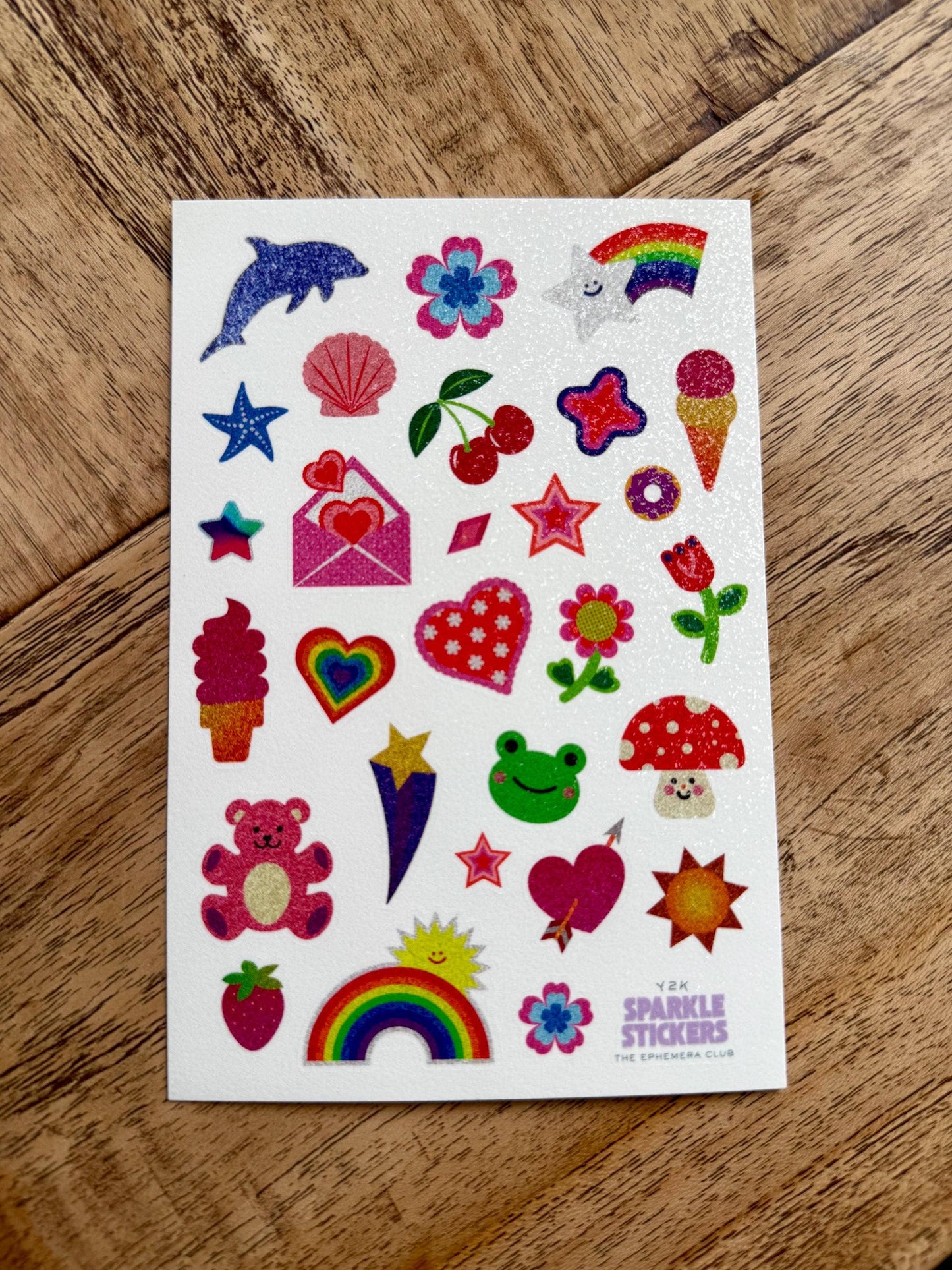 Glitter Y2K Retro Sticker Sheet