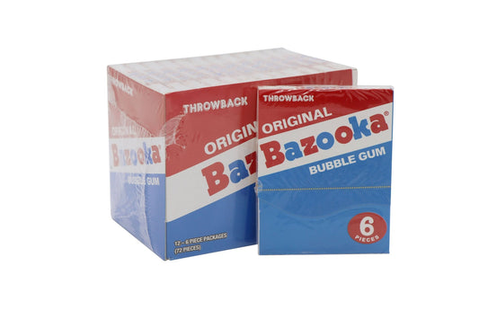 Bazooka Throwback Bubble Gum Wallet Pack 12ct - The Regal Find
