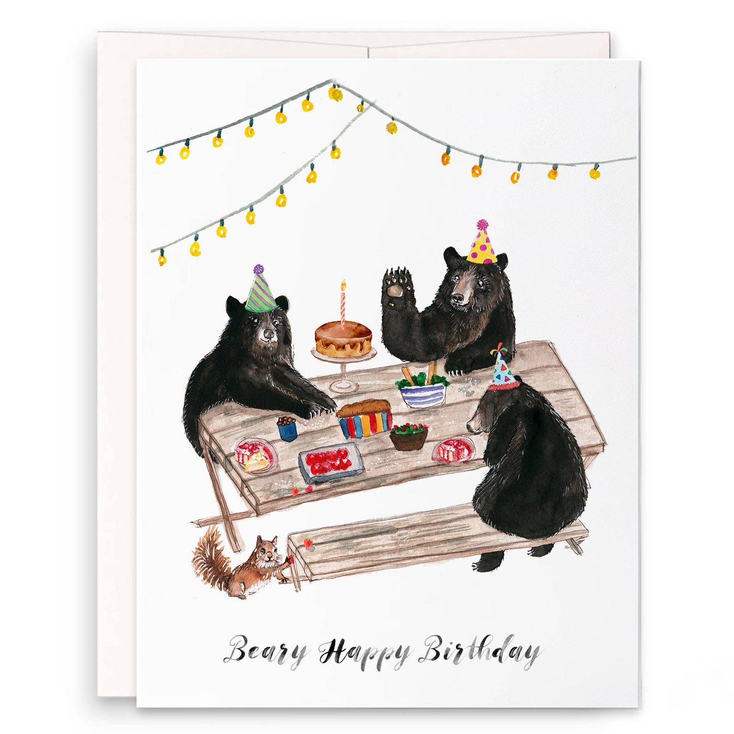 Bear Picnic Party - Funny Birthday Card