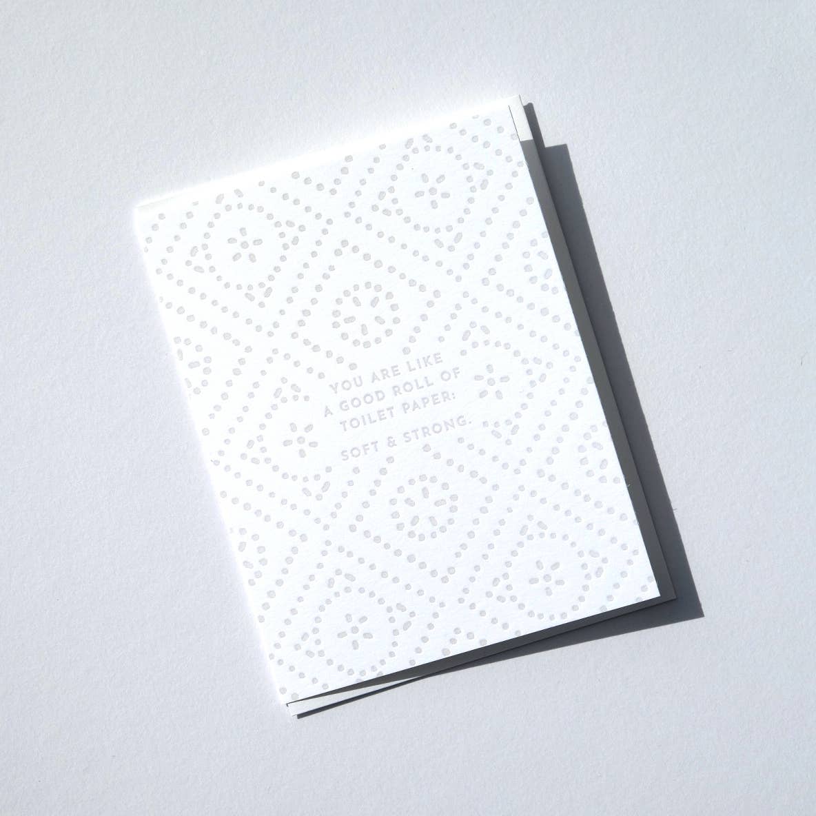 Soft & Strong Letterpress Greeting Card