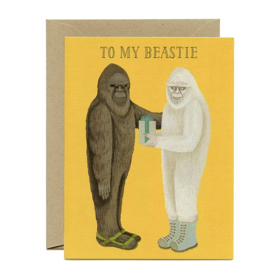 Beastie Bigfoot & Yeti Birthday Card - The Regal Find