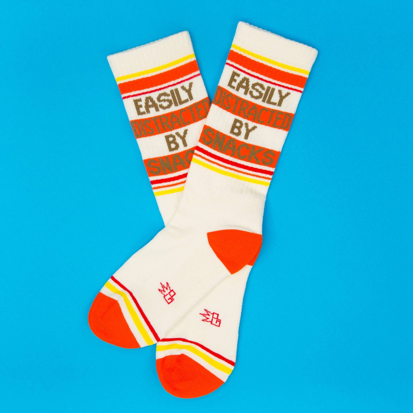Easily Distracted By Snacks Gym Crew Socks