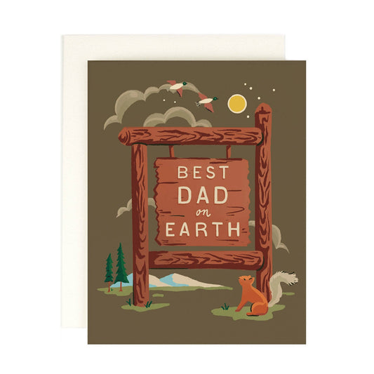 Best Dad on Earth Greeting Card - The Regal Find