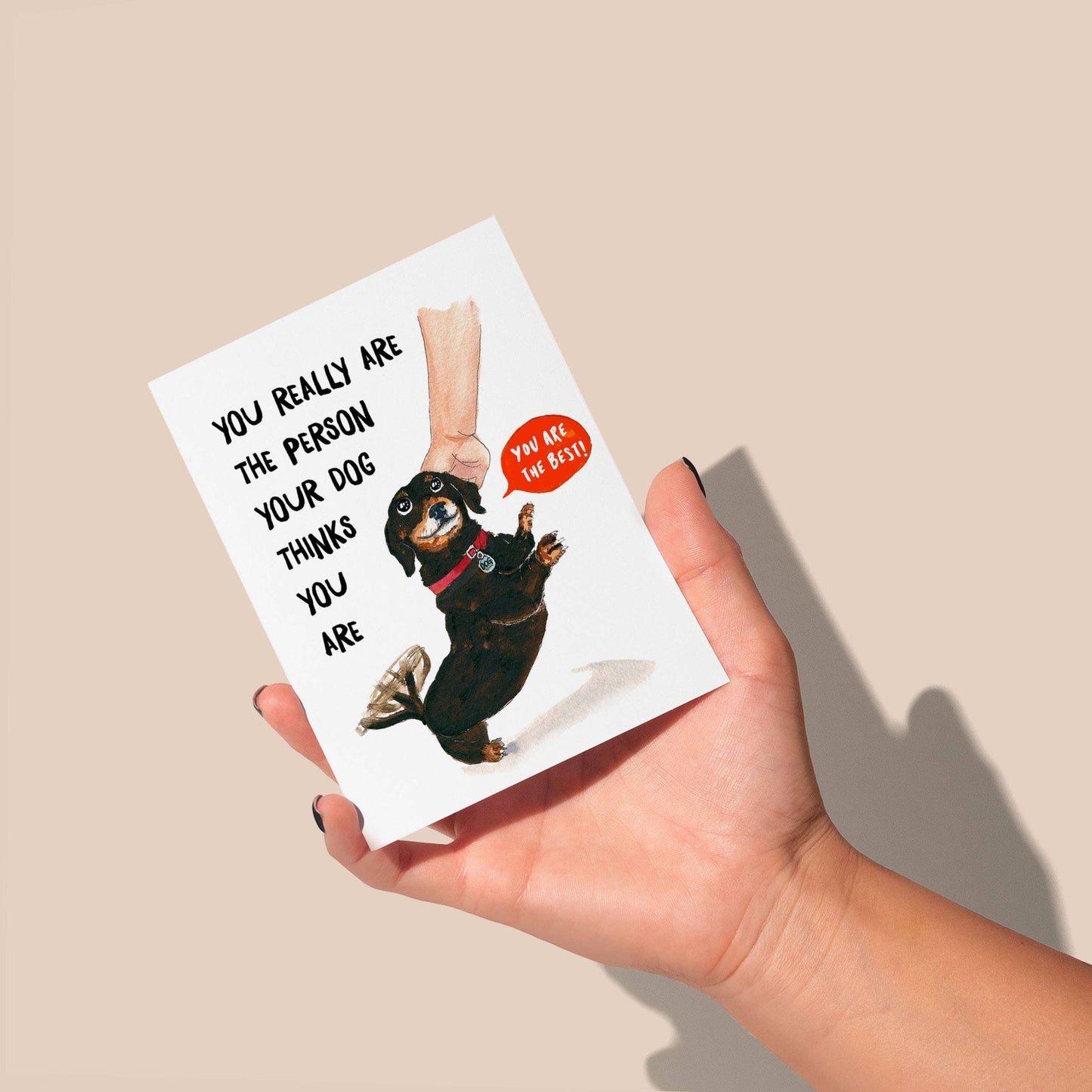 Best Dog Person - Funny Thank You Card - The Regal Find