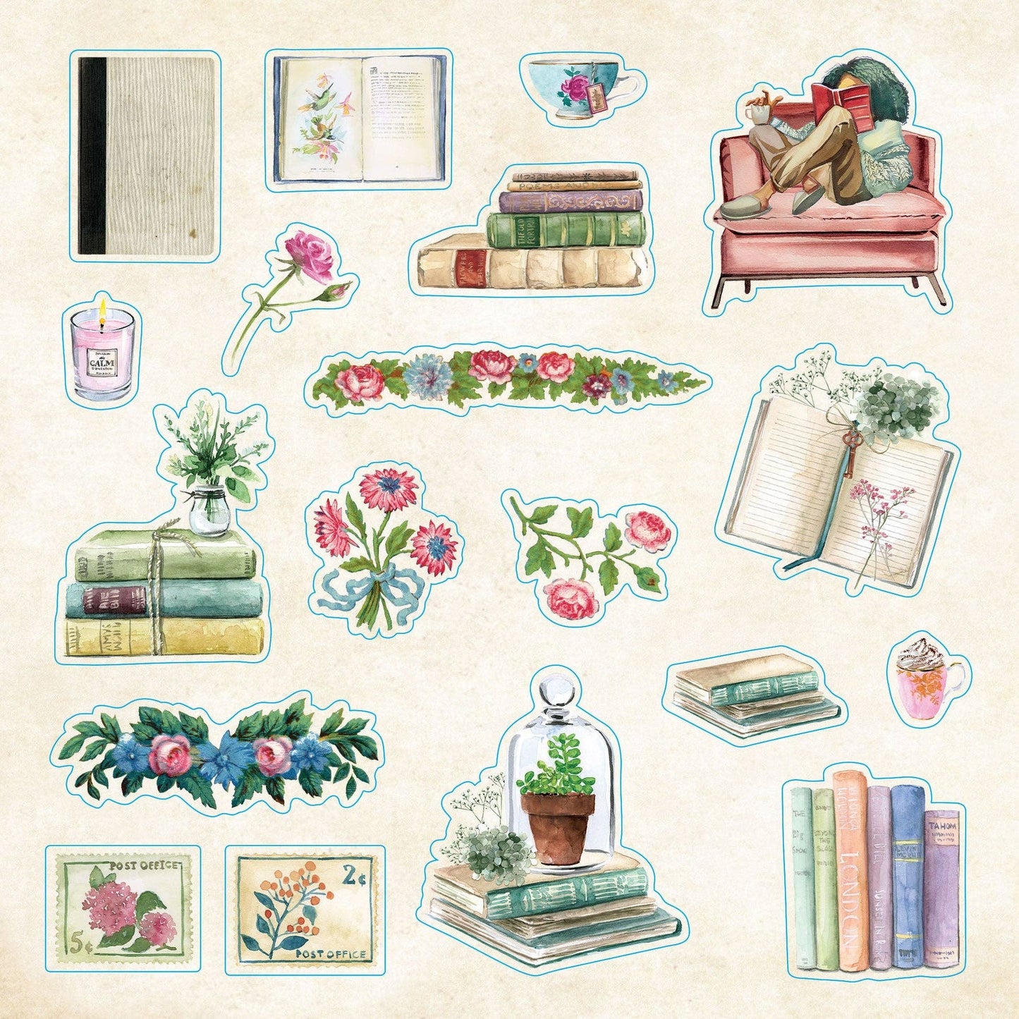 Bibliophilia Ephemera Sticker Book - The Regal Find