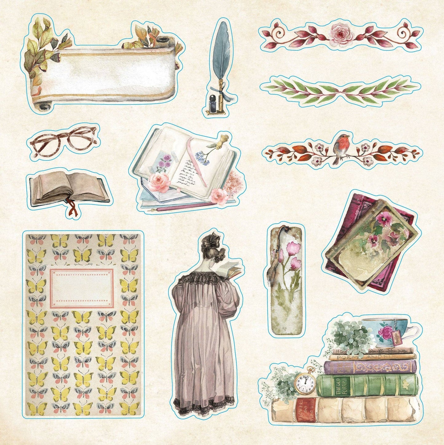 Bibliophilia Ephemera Sticker Book - The Regal Find