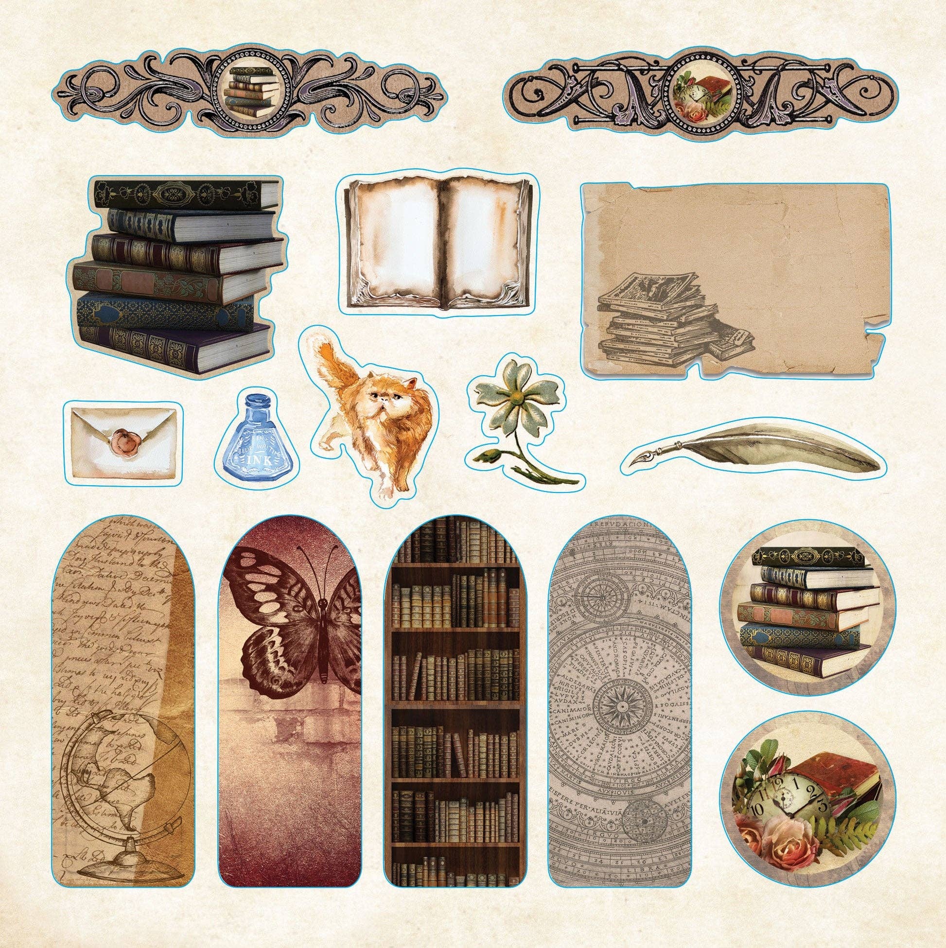 Bibliophilia Ephemera Sticker Book - The Regal Find