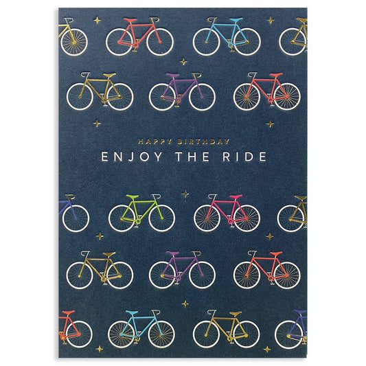 BICYCLE BIRTHDAY GREETING CARD 4.625 x 6.5625" - The Regal Find
