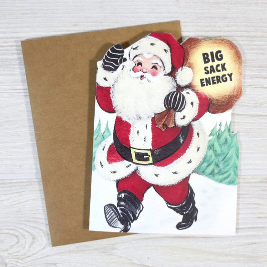 Big Sack Energy - Funny Pun Christmas Card - The Regal Find