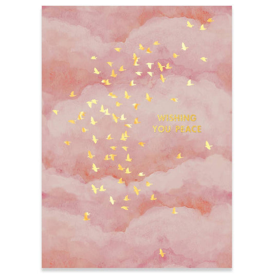 BIRDS & CLOUDS SYMPATHY GREETING CARD 4.5 x 6.25" - The Regal Find